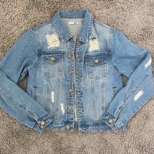 fashion nova distressed denim jacket